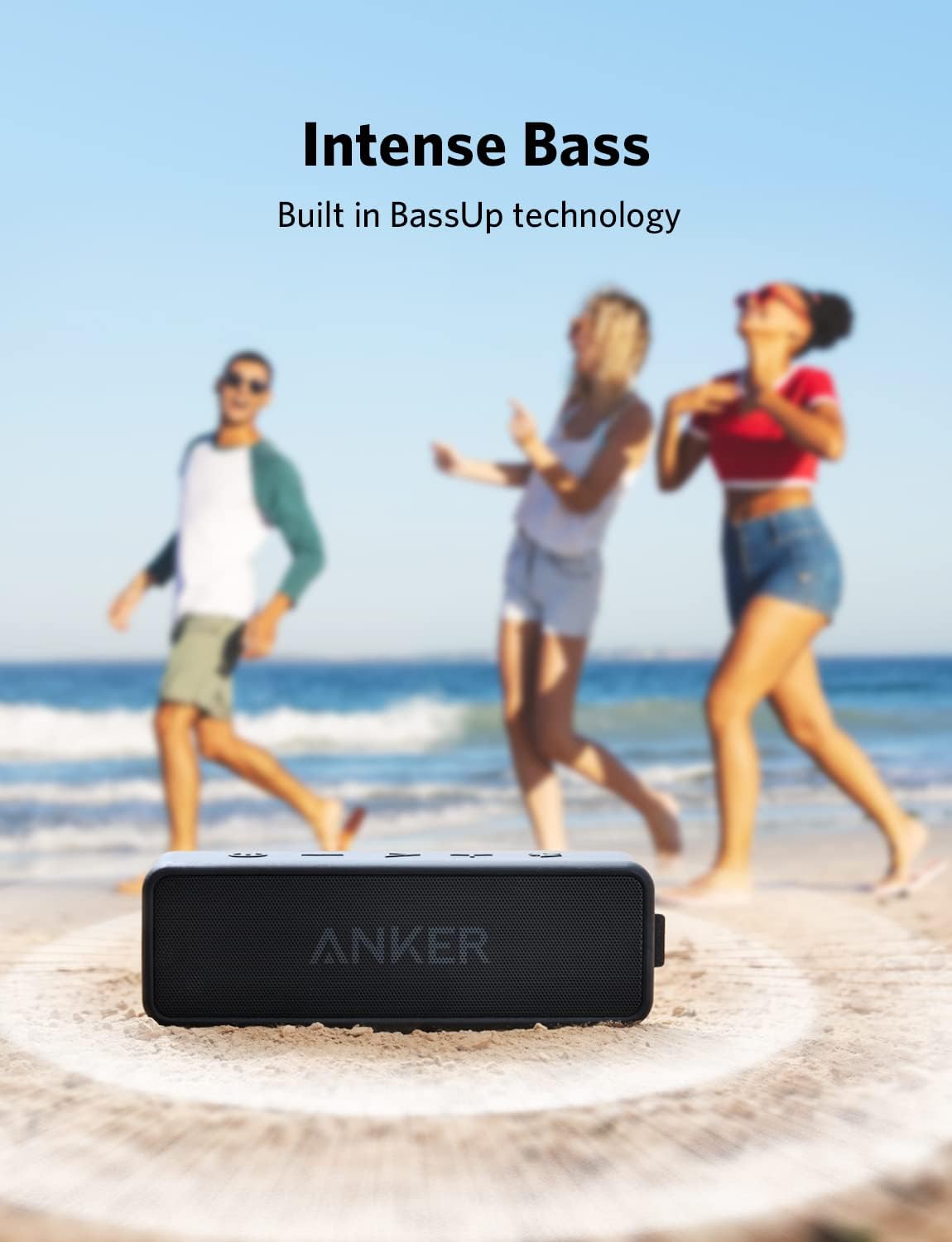 Anker soundcore 2 Caixa de Som Bluetooth Portátil com 12W de Som Estéreo, Bluetooth 5, BassUp, à Prova d'Água IPX7, 24 Horas de Reprodução, Emparelhamento Estéreo Sem Fio, Ideal para Casa e Viagens - Imagem 2