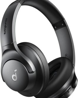 soundcore Q20i da Anker, Fone de Ouvido Bluetooth com Cancelamento de Ruído Híbrido Ativo, Headphone Sem Fio, 60h Bateria, Áudio Hi-Res, Graves Potentes, App Personalização, Modo Transparência, Preto