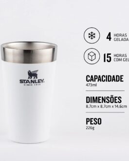 Stanley – Copo de cerveja isolado, copo empilhável Stay Chill de 473 ml, para bebidas quentes ou frias