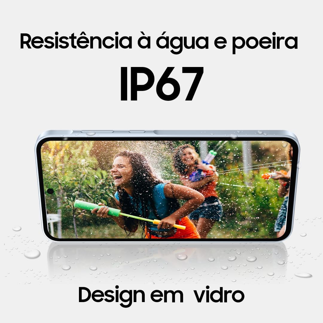 Samsung Galaxy A35 5G, Câmera Tripla Traseira de até 50MP, Selfie de 13MP, Nightography, Apagador de objetos, Design em vidro e IP67, Tela Super AMOLED de 6.6" 120Hz Vision Booster, 128GB - Azul Claro - Imagem 6