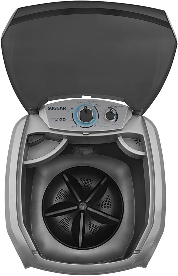 SUGGAR LAVADORA DE ROUPAS LAVAMAX ECO 20KG 110V PRATA LE2001PR - Imagem 5