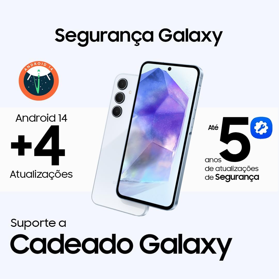 Samsung Galaxy A35 5G, Câmera Tripla Traseira de até 50MP, Selfie de 13MP, Nightography, Apagador de objetos, Design em vidro e IP67, Tela Super AMOLED de 6.6" 120Hz Vision Booster, 128GB - Azul Claro - Imagem 9