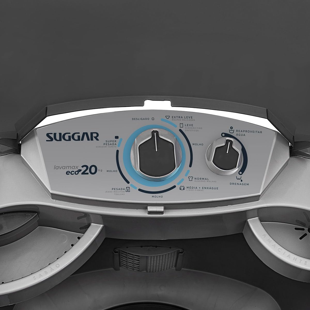 SUGGAR LAVADORA DE ROUPAS LAVAMAX ECO 20KG 110V PRATA LE2001PR - Imagem 6