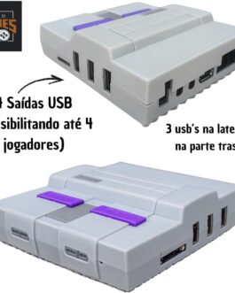 Mini Console Retro Super Nintendo com 150 mil jogos + 2 Controles Super 3D Games