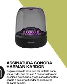HARMAN KARDON, Caixa de Som, Aura Studio 4, Bluetooth, Portátil – Preta