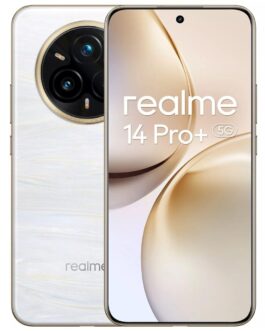 Celular Realme 14 Pro+ 5G, Tela OLED 6,83″ 120Hz, Snapdragon 7s Gen 3, Dual SIM, Câmera Tripla 50MP com OIS, Bateria 6000mAh, Resistência IP68/IP69, Desbloqueio Facial (Branco, 512, GB, 12, GB)