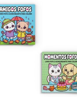 Coleção Cute & Comfy Colorir Fofo – Kit com 2 Livros de Colorir Adulto