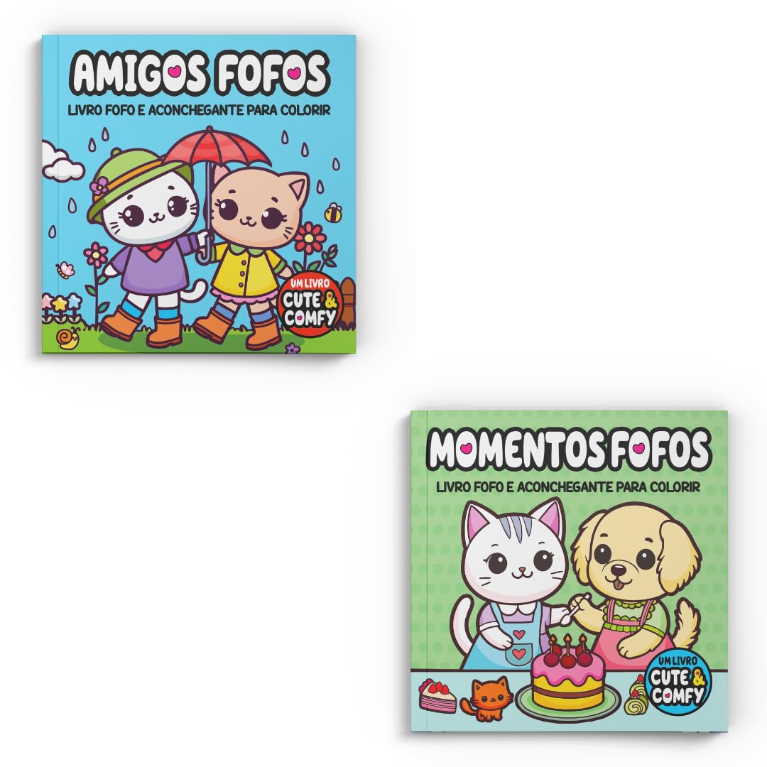 Coleção Cute & Comfy Colorir Fofo – Kit com 2 Livros de Colorir Adulto