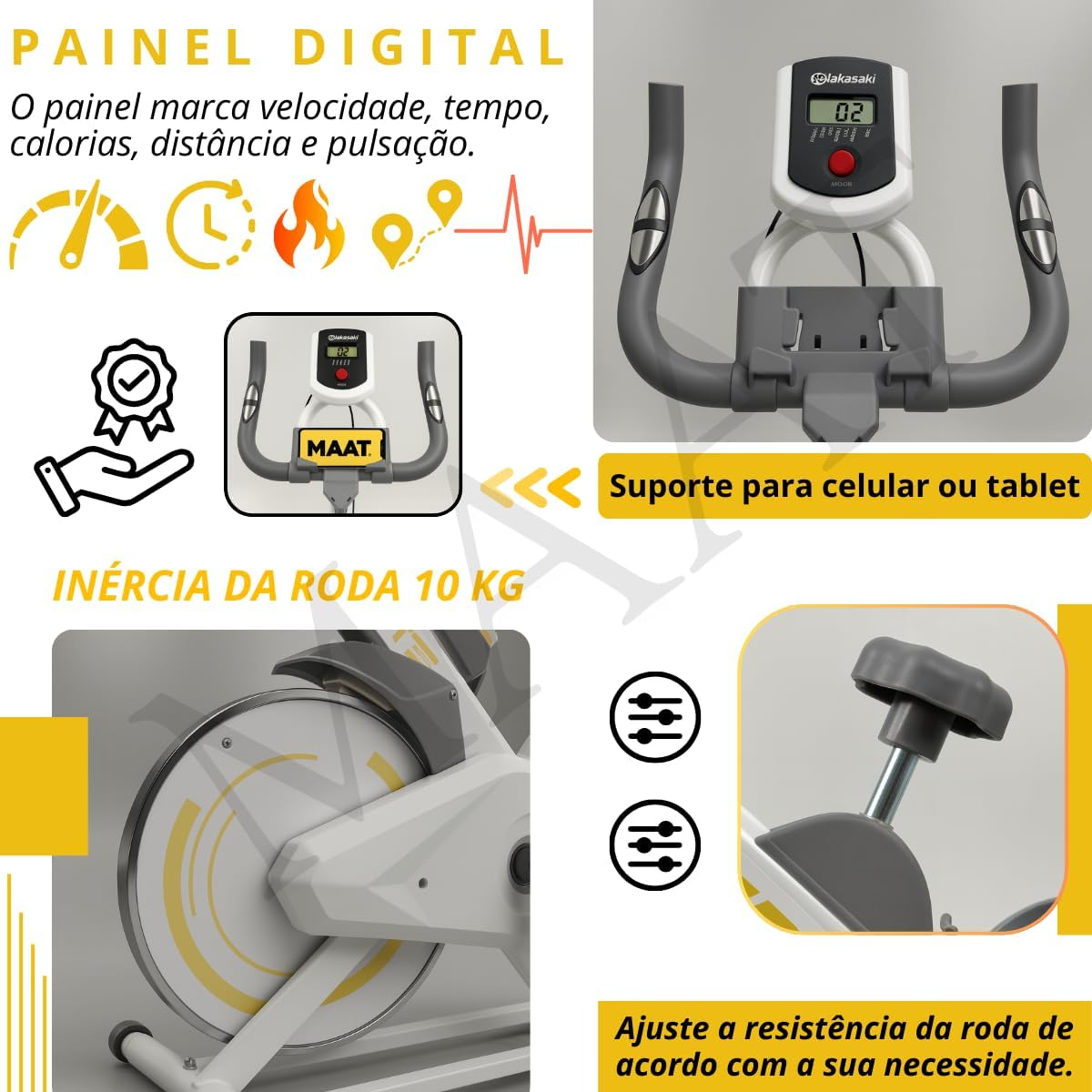 Bicicleta Ergométrica Bike Academia Spinning Silenciosa Premium - Imagem 2