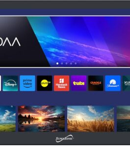 Supersonic SC-1920VTV 47.0 cm Smart AC/DC LED TV, alimentado por VIDAA, 1080p, WiFi, alto-falantes embutidos, USB, 3X HDMI ARC, para cozinha, trailer, barco, caminhão, sala de jogos, dormitório