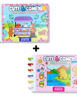Combo Cute e Comfy Super Special – Kit com 02 Livros de Colorir Encadernação em Disco