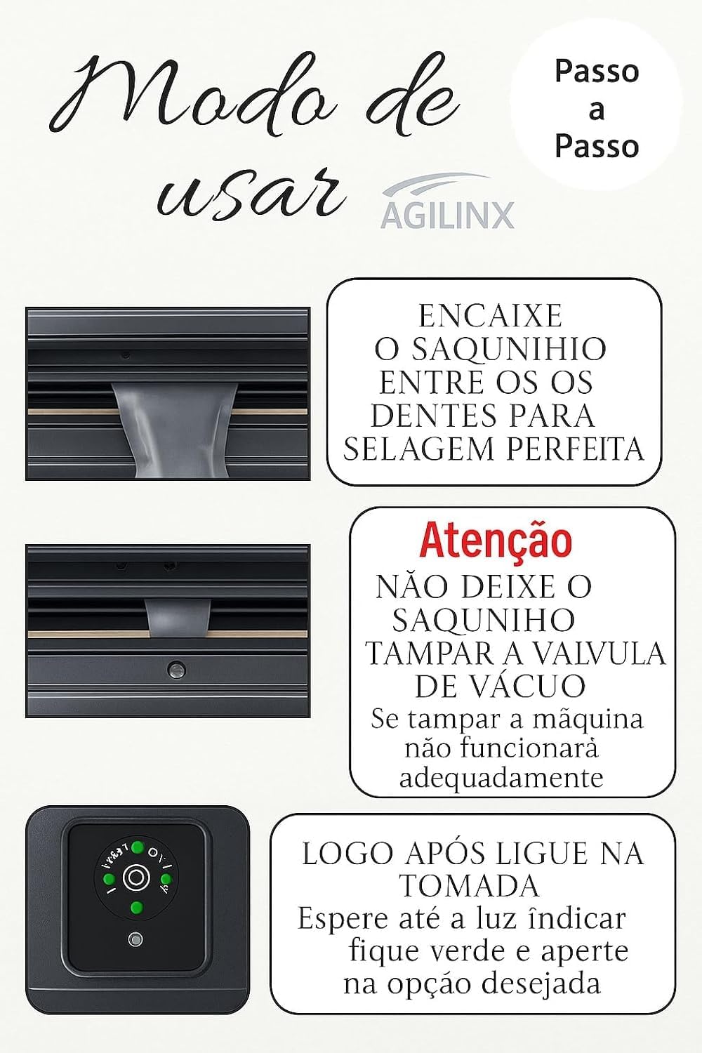 Seladora a Vácuo Automática e Portátil, para Uso Doméstico, Otimizada para Carnes, Queijos e Alimentos em Geral - Embalagem Moderna e Conservação Profissional com máxima eficiência. - Imagem 6