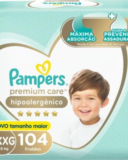 Fralda Pampers Premium Care Tamanho XXXG 104 Unidades