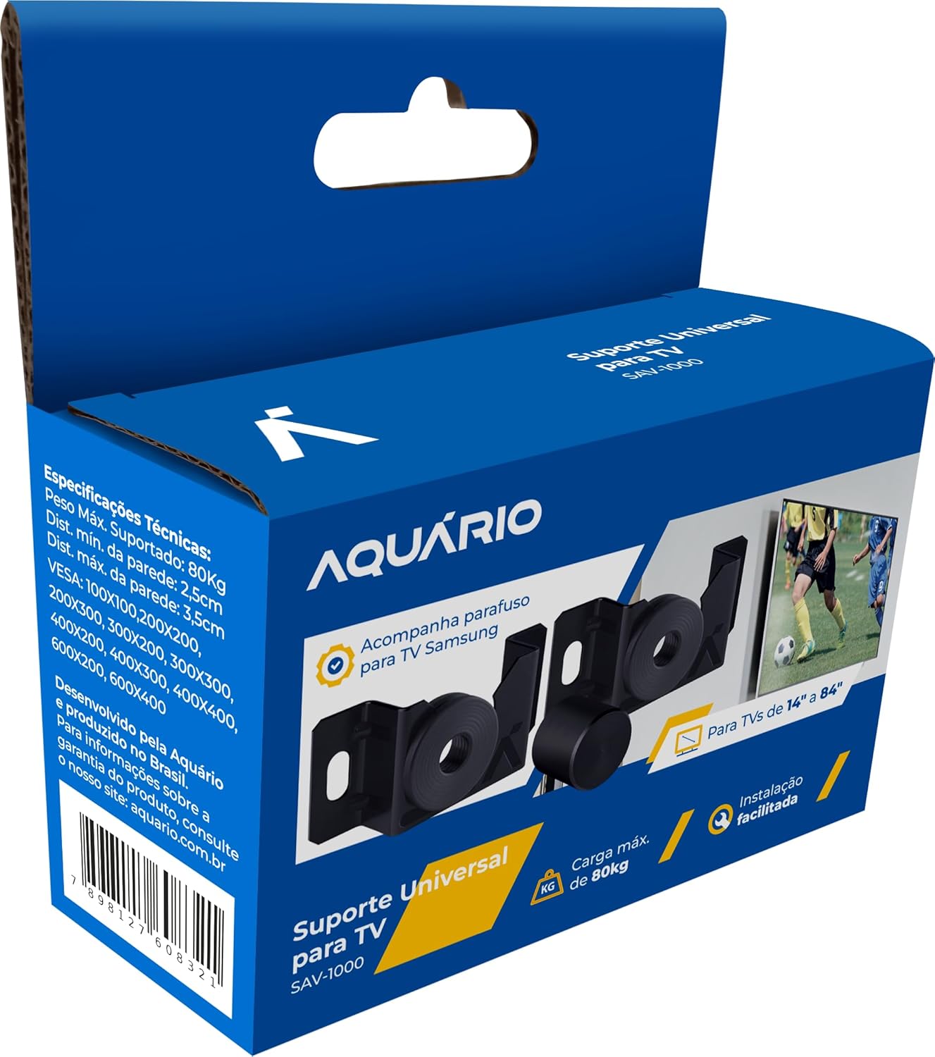 Suporte Para Tv Fixo Sav-1000 Universal 14-84" Aquário - Imagem 7
