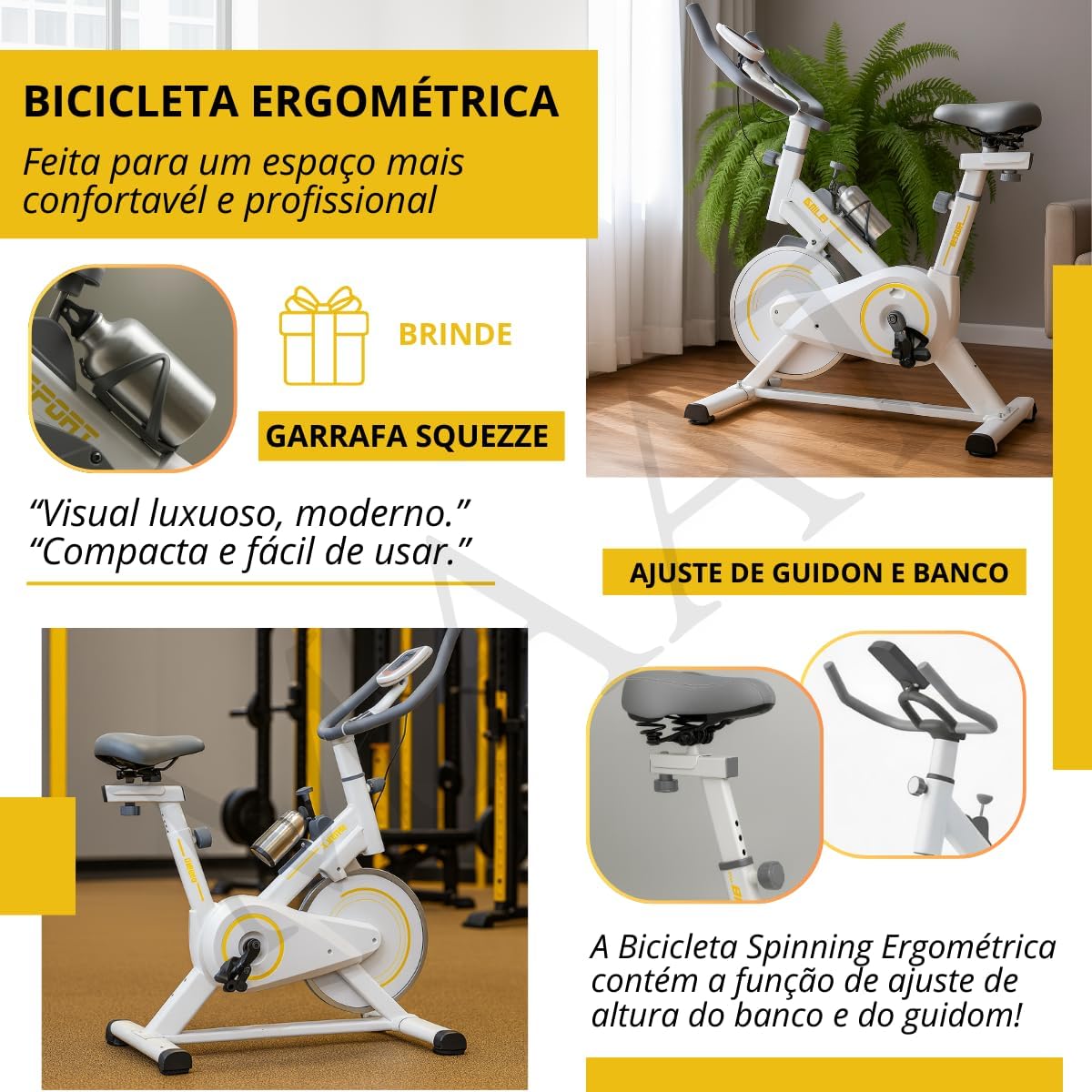 Bicicleta Ergométrica Bike Academia Spinning Silenciosa Premium - Imagem 4