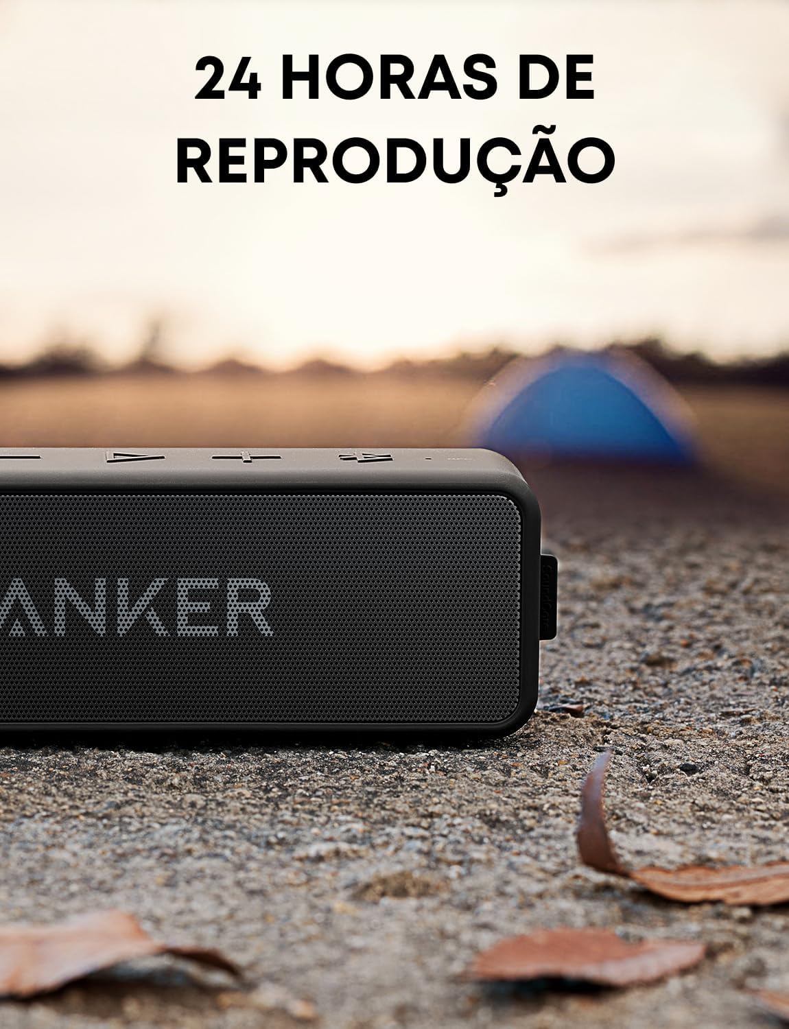 Anker soundcore 2 Caixa de Som Bluetooth Portátil com 12W de Som Estéreo, Bluetooth 5, BassUp, à Prova d'Água IPX7, 24 Horas de Reprodução, Emparelhamento Estéreo Sem Fio, Ideal para Casa e Viagens - Imagem 6