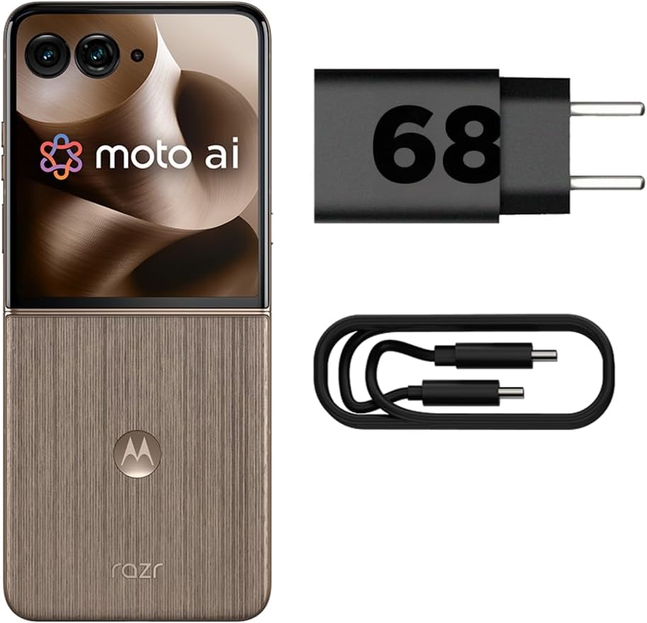 Smartphone Motorola Razr 60 Ultra - 1TB 32GB (16GB RAM+16GB Ram Boost) Snapdragon 8 Elite Tela dobrável 7" e externa 4” Moto AI 50MP camera - Madeira - Imagem 4