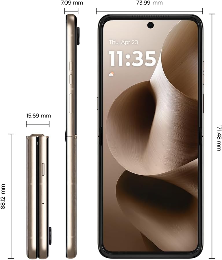 Smartphone Motorola Razr 60 Ultra - 1TB 32GB (16GB RAM+16GB Ram Boost) Snapdragon 8 Elite Tela dobrável 7" e externa 4” Moto AI 50MP camera - Madeira - Imagem 3