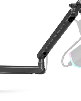FIFINE Microphone Boom Arm, Suporte braço de microfone de perfil baixo com braçadeira montagem de mesa, Adaptador de parafuso, Gerenciamento de cabos, para Podcast Streaming Gaming Studio-BM88