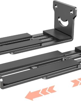 Suporte de parede universal Soundbar, prateleira de barra de som de metal duplo para Samsung, LG, Sony, Vizio, Bose, JBL e mais suportes de barra de som sob TV, profundidade ajustável de 8,4 a 15,5 cm