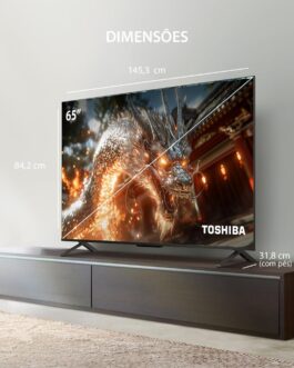Smart TV QLED 65 4K Toshiba Google TV 4HDMI 2USB Wi-Fi