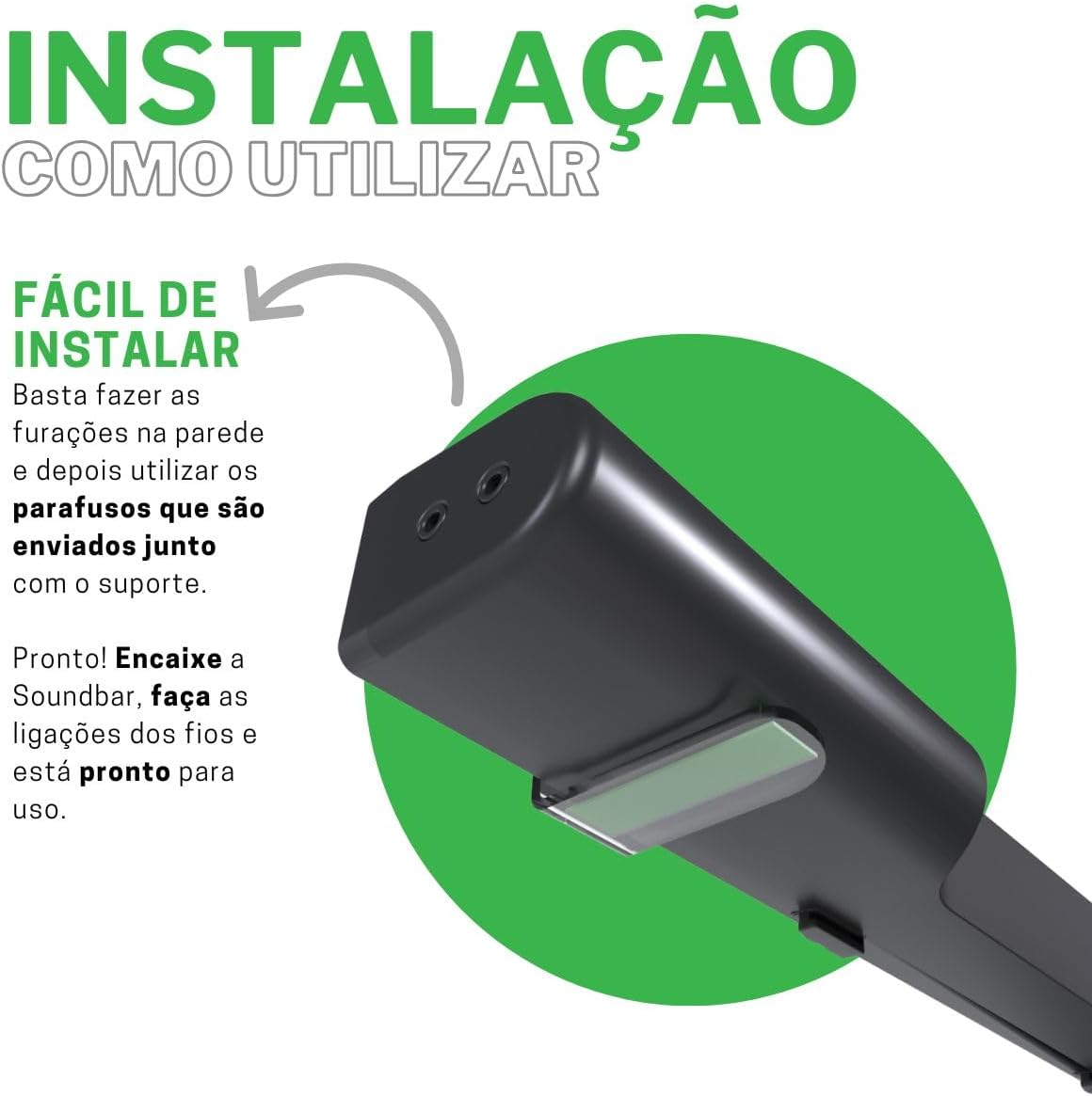 Suporte de Parede para Soundbar – Compatível com Alto-Falantes e Barras de Som Universais - Imagem 4