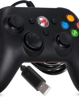 Controle Xbox 360 USB com Fio Joystick Video Game Analógico Vibratório Pc Computador Notebook Mac
