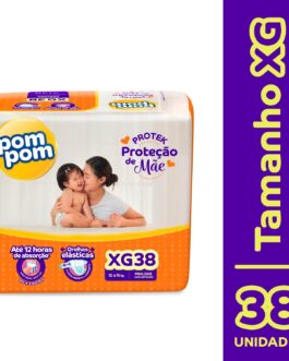 Fralda Pom Pom Protek Proteção de Mãe Mega XG 38 Unidades