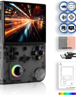 FINGEREVO RG40XXV Handheld Game Console 4.0-in 640 * 480 IPS OCA Screen 3200mAh 64Bit System RG 40XXV Black Transparent