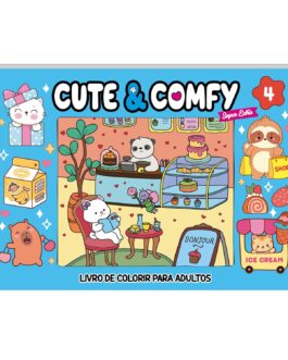 Cute & Comfy Super Extra – Livro de Colorir Adulto – Capa Dura Holográfica