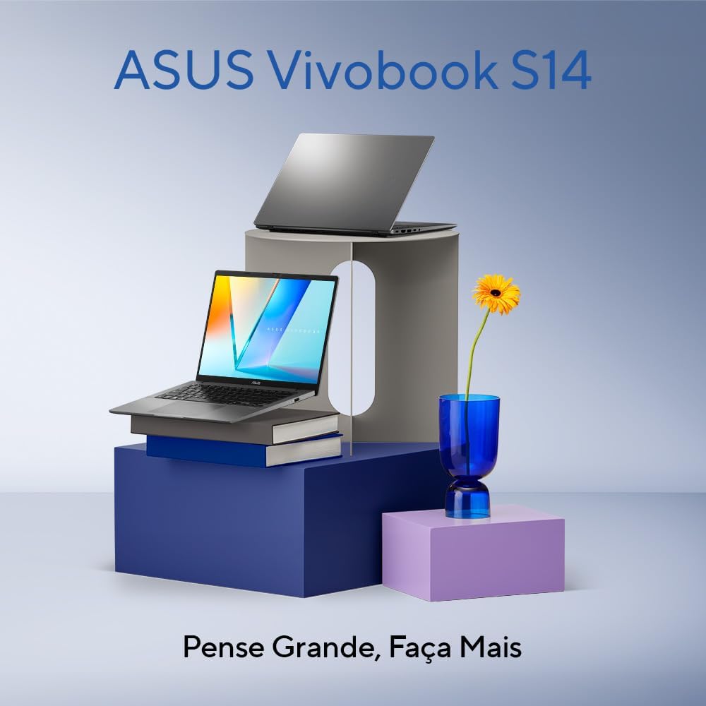 Notebook ASUS Vivobook S14 IA PC, Core Ultra 7, 16 GB, 512 GB, Linux, 14'' Nivel IPS 60Hz, Matte Gray - S3407CA-LY121 - Imagem 7