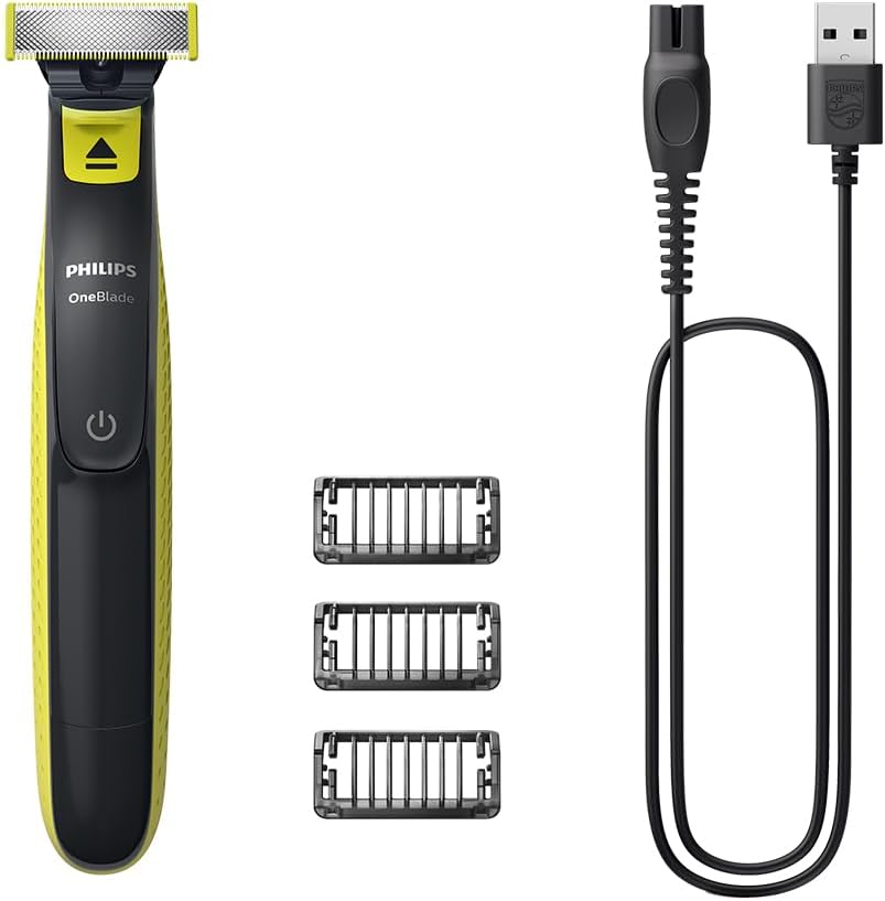 Aparador e Raspador de Pelos Philips OneBlade com 3 Pentes QP2724/10 À prova d’água – Bivolt
