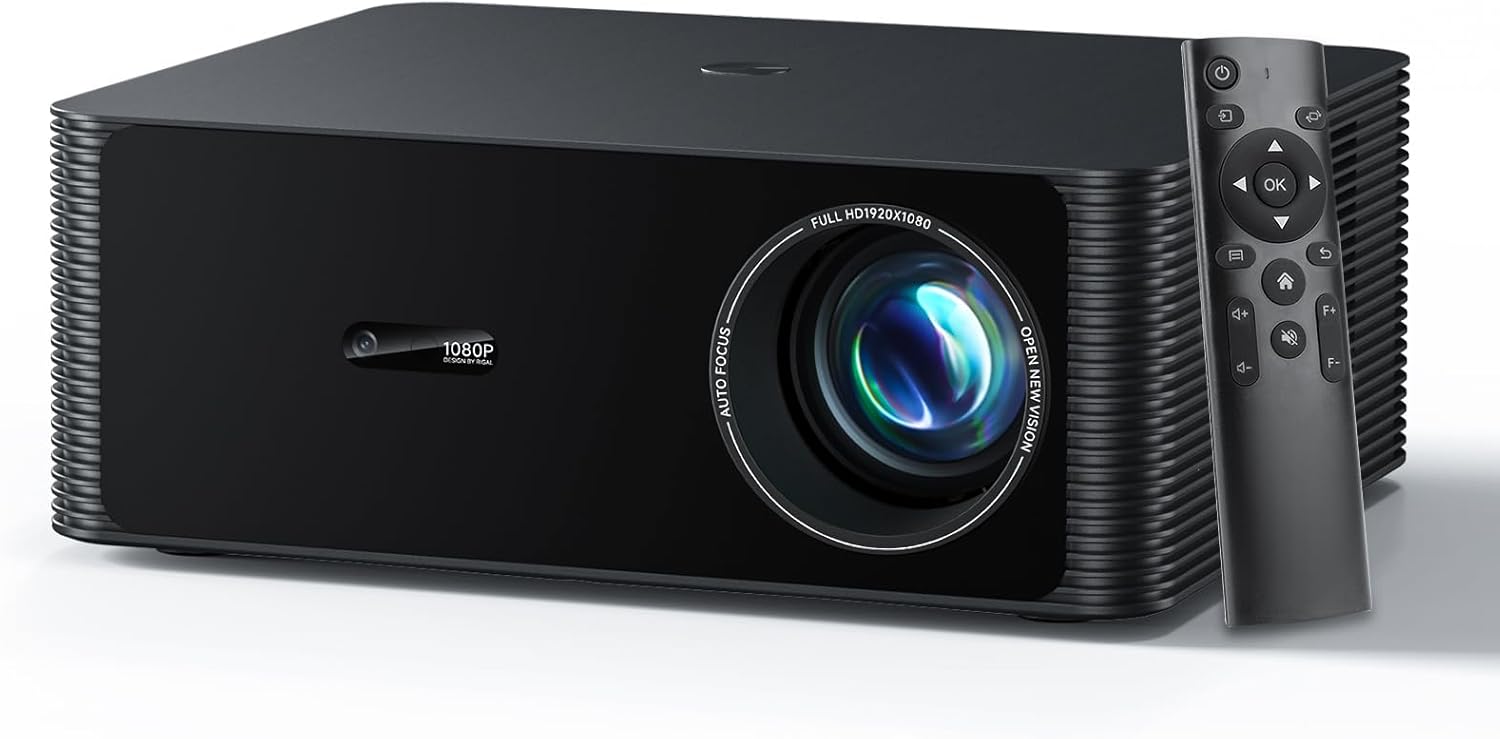 Bettdow Projetor 4k 24000 Lumens Full Hd 1080p Compatível Com Android 12, Smart Projetores Retroprojetor Portatil 700 ANSI WiFi 2.4G+5G BT 5, Eletronico Correção Trapezoidal, Foco automático