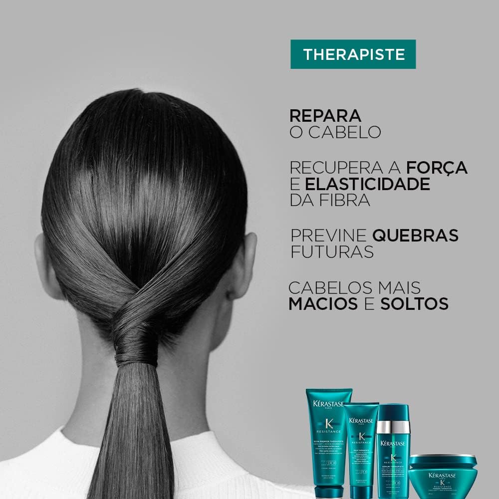 Thérapiste Kérastase Máscara de Tratamento para Cabelos Danificados e Quebradiços com Reconstrução Profunda que Recupera Força e Elasticidade da Fibra Capilar Resistance, 200ml - Imagem 5