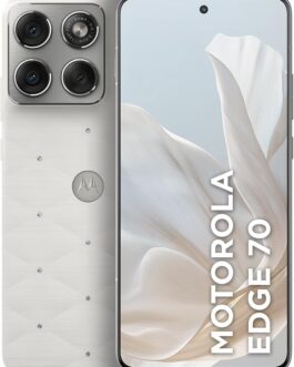 Smartphone Motorola Edge 70 5G Crystals by Swarovski – 512GB 24GB (12GB RAM + 12GB RAM Boost), Ultrafino, 3 cameras 50MP e tela extreme Amoled 120hz – Cloud Dancer