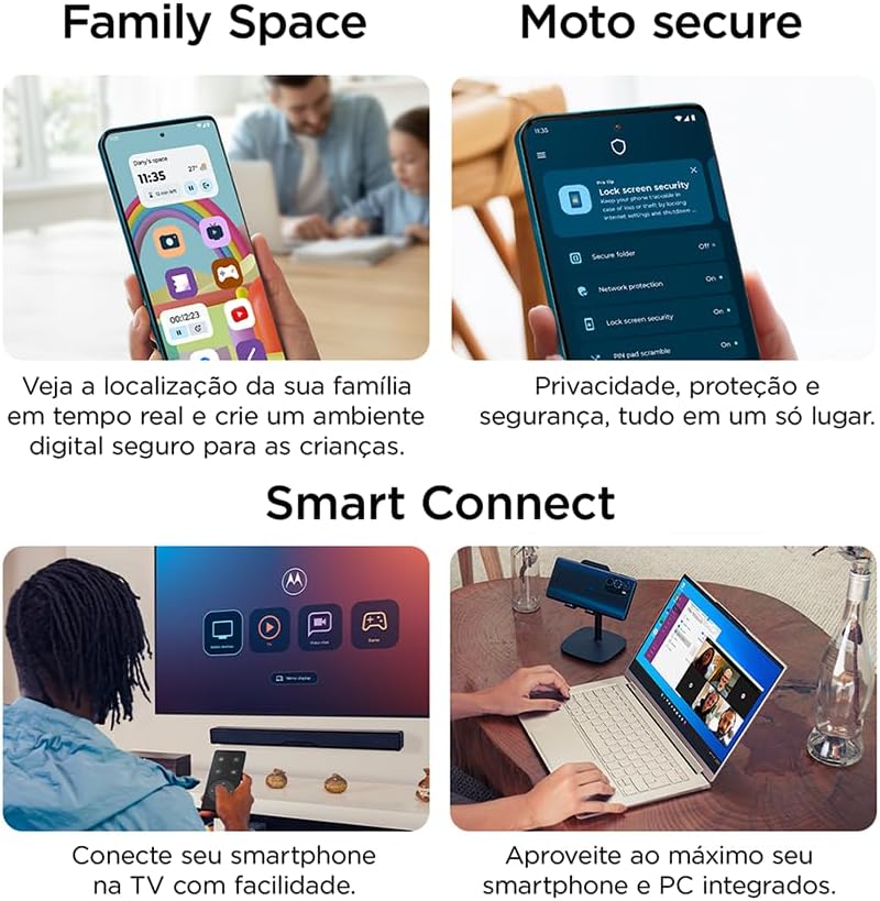 Smartphone Motorola Edge 60 Neo 5G - 512GB 24GB (12GB RAM + 12GB Ram Boost) 50MP Sony Camera Moto AI e tela 1.5K Super HD - Cinza - Imagem 6