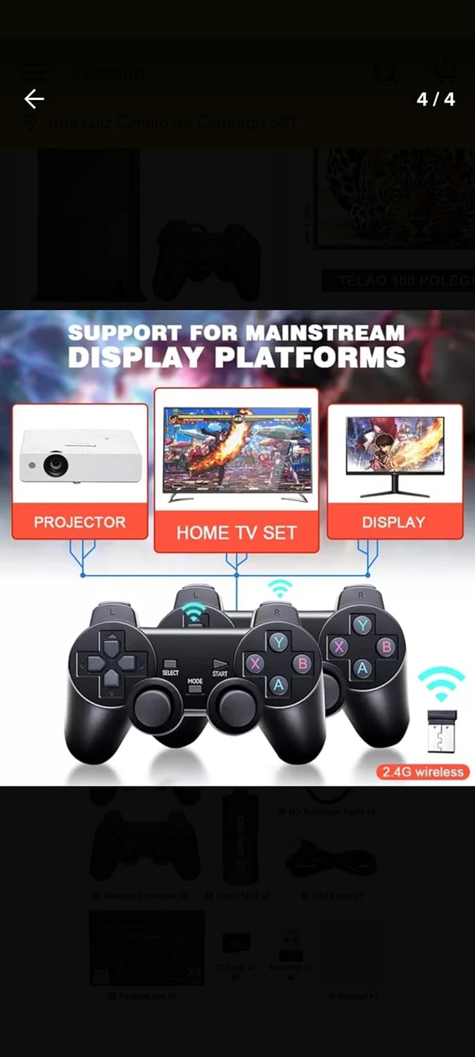 GD10 Video Game Stick Embutido 40000 Jogos 128G 2.4G Controlador Sem Fio HD Console de Videogame Retrô 4k HD Console de Videogame - Imagem 3