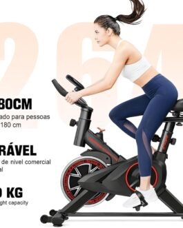 Bicicleta Ergométrica Bike Spinning Fitness Sport Cardio E Emagrecimento Exercício Em Casa Inércia 8kg Preta Silenciosa Premium Semi Profissional Ajustável e Confortável