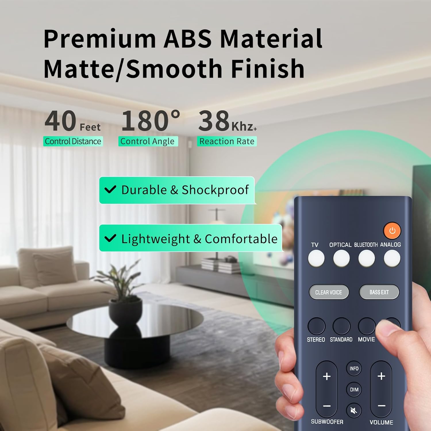 Nova barra de som de substituição para Yamaha Audio SR-C20A VDQ7610 VDQ7630 SR-C20A SR-B20ABL SR-C20ABL ATS-C200 Compact Sound Bar - Imagem 5