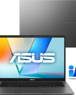 Notebook ASUS Vivobook S14 IA PC, Core Ultra 7, 16 GB, 512 GB, Linux, 14” Nivel IPS 60Hz, Matte Gray – S3407CA-LY121