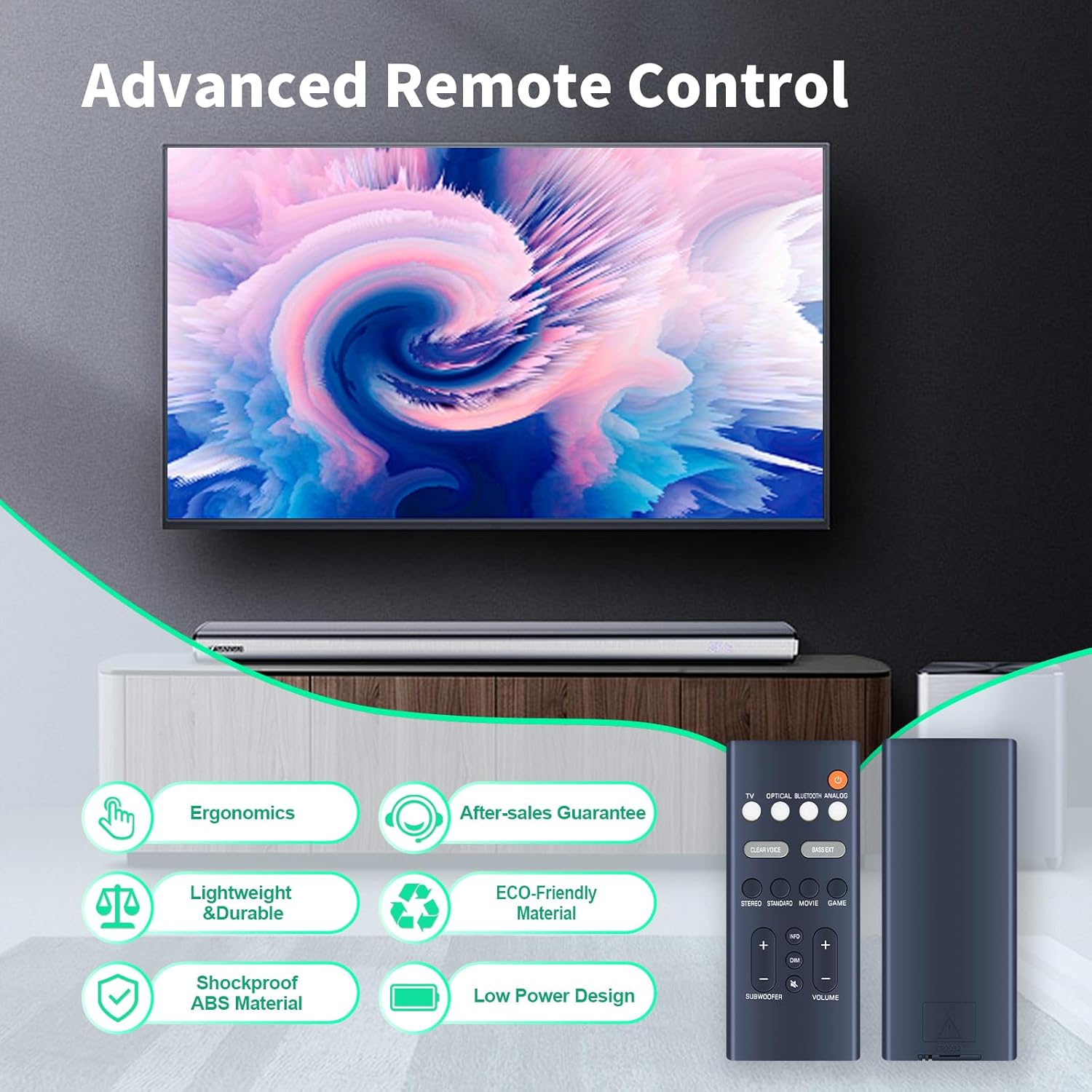 Nova barra de som de substituição para Yamaha Audio SR-C20A VDQ7610 VDQ7630 SR-C20A SR-B20ABL SR-C20ABL ATS-C200 Compact Sound Bar - Imagem 3