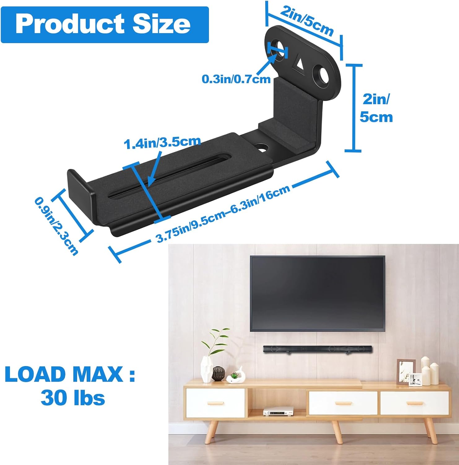 Suporte de parede Soundbar HD-118 (DLUS-HD-118) - Imagem 2