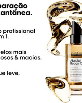 L’Oréal Professionnel Óleo 10 em 1 Absolut Repair | Multi-benefícios para cabelos secos e danificados | Repara e Promove Brilho | Com Gold Quinoa e Proteínas