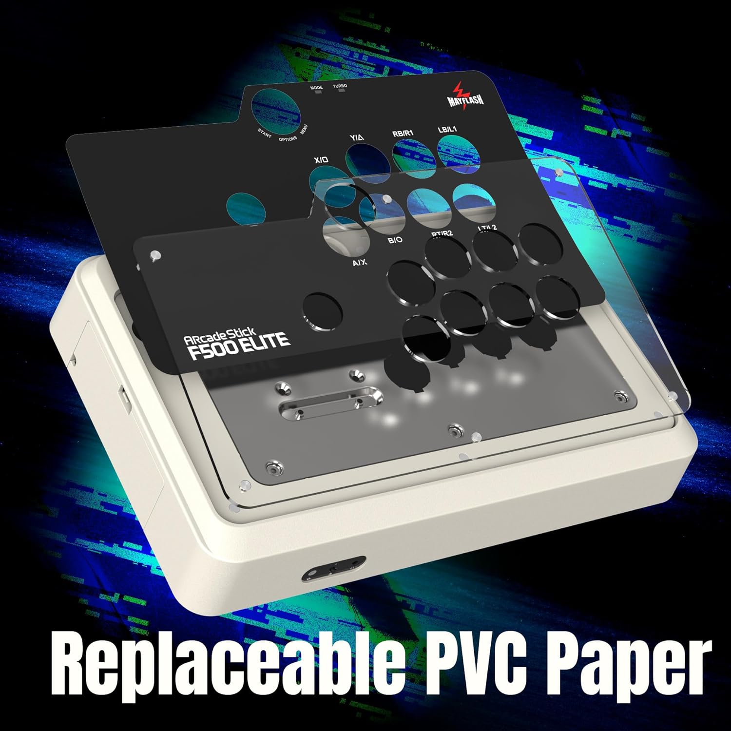 May Flash F500 Elite USB Video Game Controller, Compatible with Xbox Series S/X, Xbox One, Switch, PlayStation 4, PC Windows - Imagem 6