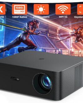 Bettdow Projetor 4k 24000 Lumens Full Hd 1080p Compatível Com Android 12, Smart Projetores Retroprojetor Portatil 700 ANSI WiFi 2.4G+5G BT 5, Eletronico Correção Trapezoidal, Foco automático
