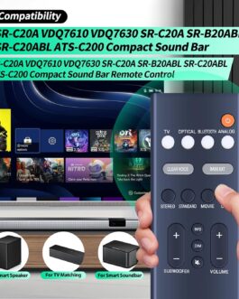 Nova barra de som de substituição para Yamaha Audio SR-C20A VDQ7610 VDQ7630 SR-C20A SR-B20ABL SR-C20ABL ATS-C200 Compact Sound Bar