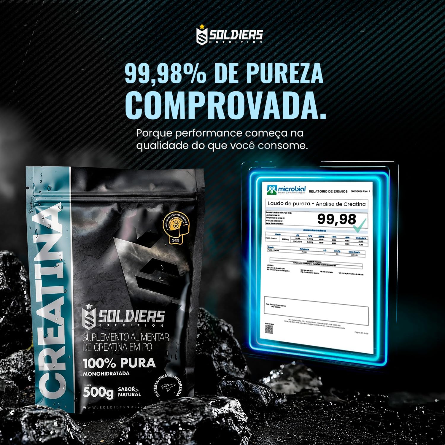 Soldiers Nutrition Creatina Monohidratada 500g - Imagem 2