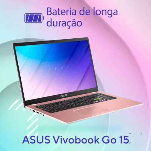 Notebook ASUS Vivobook GO 15, Intel Celeron Dual Core N4500, 4 GB, 128 GB SSD, W11 Home, 15,60" LED, Rose Pink - E510KA-BR833WS - Imagem 6