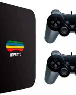 Infanto 4 – Console Retrô com 44 mil jogos antigos (2 controles) (Com fio)