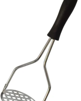 Amassador de Batata e Legumes Inox Manual Ergonômico Amassador Para Purê com Cabo Plástico Anti Calor